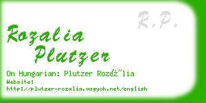 rozalia plutzer business card